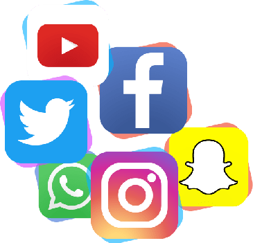 Social Media Marketing logo for social media services marketing website homepage.